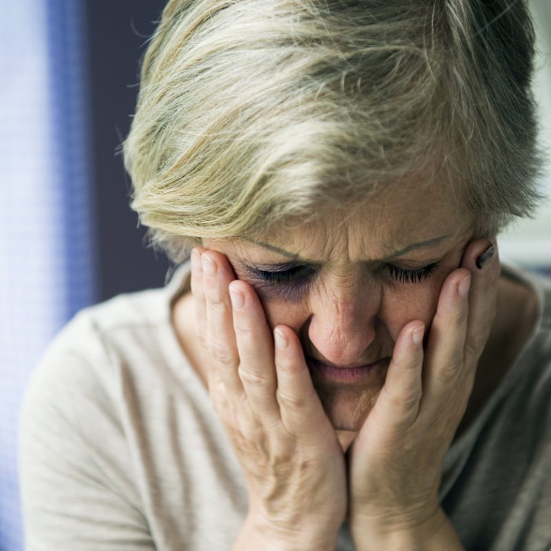 Senior woman with black eye is victim of nursing home abuse